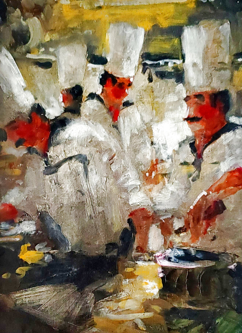 Brothers in Pasta 2016 21x18 Original Painting by Stephen Shortridge