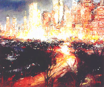 City Lights, NYC 2002 Limited Edition Print - Stephen Shortridge