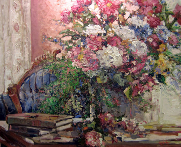 Petals and Poetry 1996 34x30 Original Painting by Stephen Shortridge