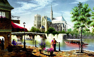 Noon in Paris 2002 Notre Dame Limited Edition Print - Kenneth Shotwell Noon in Paris 2002 Notre Dame Limited Edition Print - Kenneth Shotwell