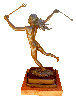 Stickball Woman Bronze Sculpture 1986 21 in Sculpture by Edmond Shumpert - 0