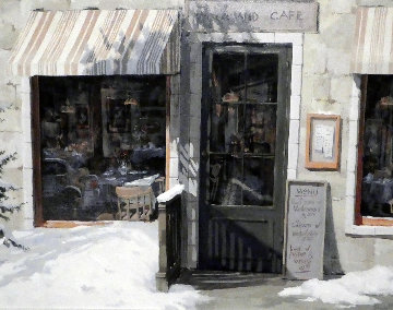 Woodland Cafe 1995 39x33  Original Painting - Viktor Shvaiko