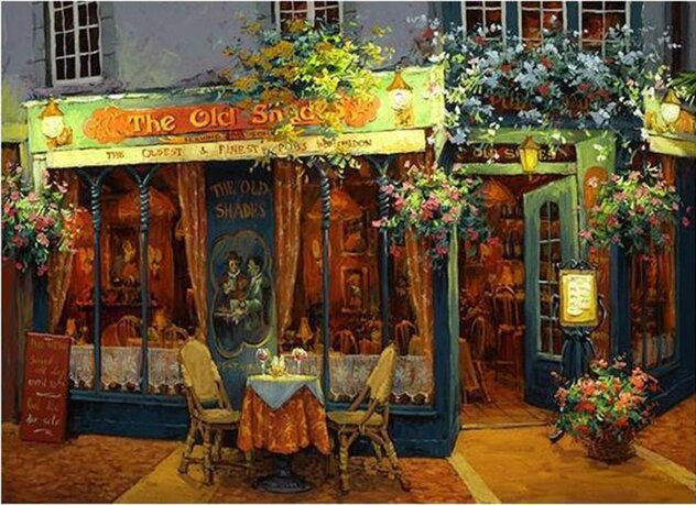 London At Night - Embellished Giclee on Canvas 2007 Limited Edition Print by Viktor Shvaiko London At Night - Embellished Giclee on Canvas 2007 Limited Edition Print by Viktor Shvaiko