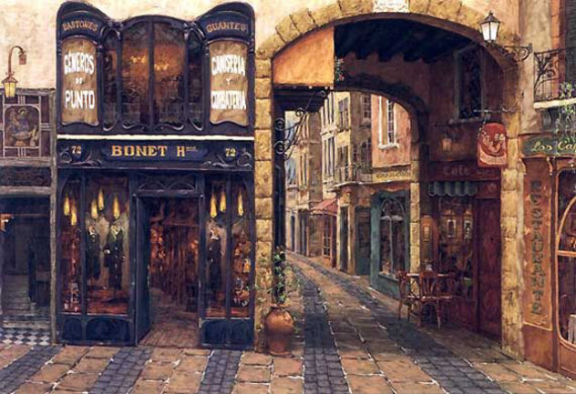 Carrer De Catalonia 1999 37x54 Huge Limited Edition Print by Viktor Shvaiko