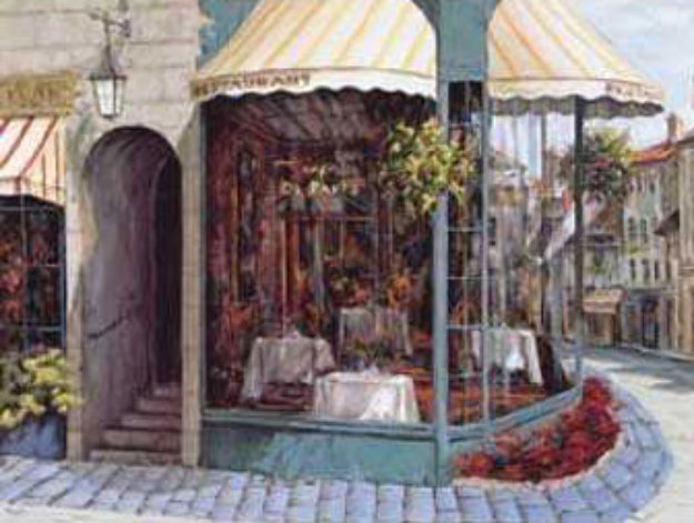 Cafe De Paris 1997 Embellished Limited Edition Print by Viktor Shvaiko Cafe De Paris 1997 Embellished Limited Edition Print by Viktor Shvaiko