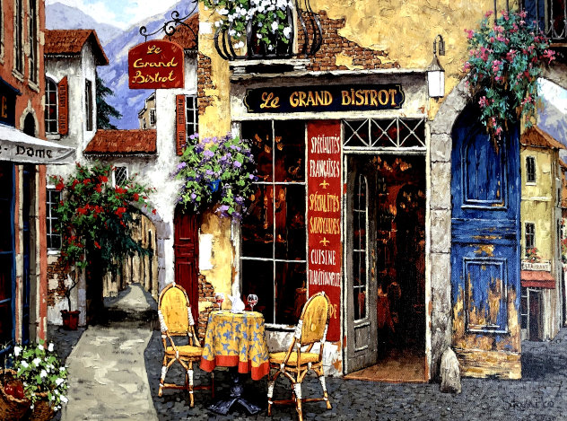 Le Grand Bistro 2009 Embellished Limited Edition Print by Viktor Shvaiko