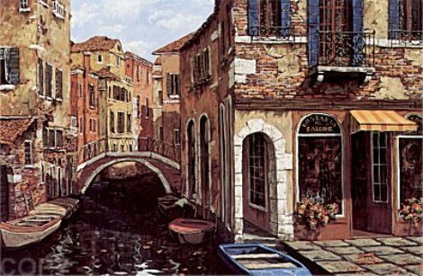 Autumn in Venice PP 1998  Huge Limited Edition Print - Viktor Shvaiko