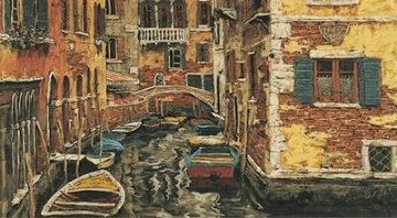 Boats of Venice PP Limited Edition Print - Viktor Shvaiko Boats of Venice PP Limited Edition Print - Viktor Shvaiko