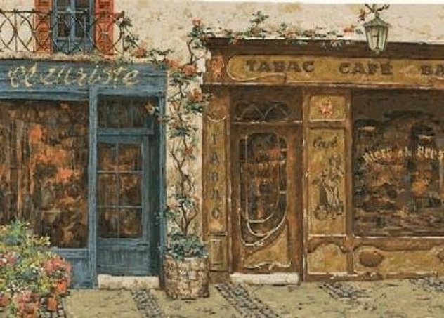 Les Bijoux De Paris Suite:  Cafe Tabac   PP Limited Edition Print by Viktor Shvaiko