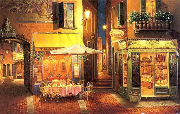 Evening in Verona - Italy Limited Edition Print by Viktor Shvaiko