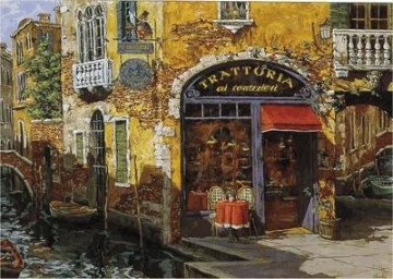 Trattoria on the Water PP Limited Edition Print - Viktor Shvaiko Trattoria on the Water PP Limited Edition Print - Viktor Shvaiko