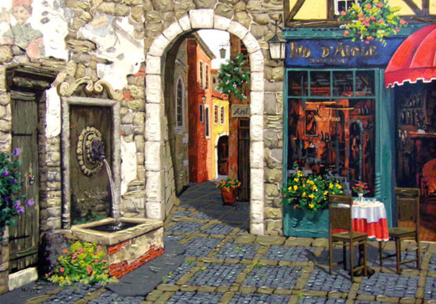 Fresco and Fountain PP Limited Edition Print by Viktor Shvaiko
