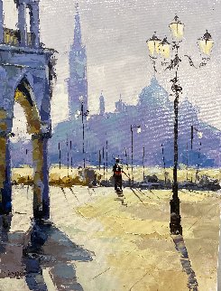 Gondoliere At the Piazza 24x18 Original Painting - Viktor Shvaiko Gondoliere At the Piazza 24x18 Original Painting - Viktor Shvaiko