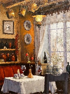 Lunch Under the Lantern 24x18 Original Painting - Viktor Shvaiko Lunch Under the Lantern 24x18 Original Painting - Viktor Shvaiko