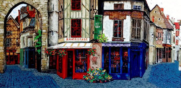 Salon Gourmet, L'Orchidee 1998 Lithograph by Viktor Shvaiko - For