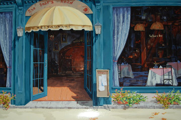 Boars Head Restaurant, Carmel Embellished Limited Edition Print - Viktor Shvaiko Boars Head Restaurant, Carmel Embellished Limited Edition Print - Viktor Shvaiko