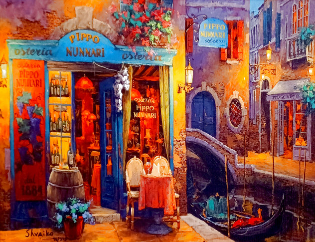 Una Tavola Per Due 2010 Embellished - Venice, Italy Limited Edition Print by Viktor Shvaiko