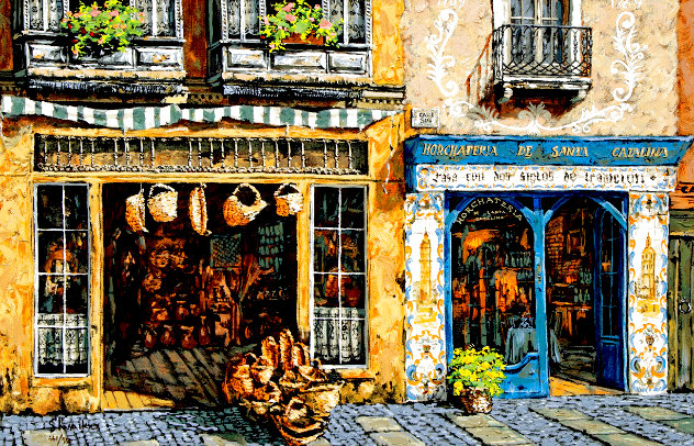 Calle Del Sol 1999 Embellished - Spain Limited Edition Print by Viktor Shvaiko