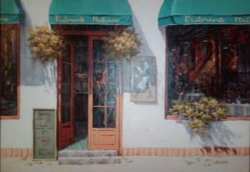 Ristorante Italiano 1989 32x44 Original Painting - Viktor Shvaiko Ristorante Italiano 1989 32x44 Original Painting - Viktor Shvaiko
