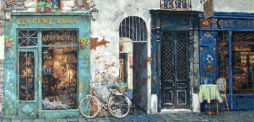 La Vielle Bicyclette 1998 Embellished Limited Edition Print - Viktor Shvaiko La Vielle Bicyclette 1998 Embellished Limited Edition Print - Viktor Shvaiko