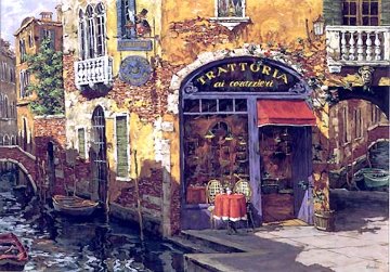 Trattoria on the Water 1999 Limited Edition Print - Viktor Shvaiko Trattoria on the Water 1999 Limited Edition Print - Viktor Shvaiko