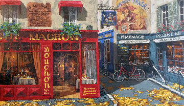 Autumn in Paris 2000 Embellished Limited Edition Print - Viktor Shvaiko Autumn in Paris 2000 Embellished Limited Edition Print - Viktor Shvaiko