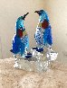 2 Penguins on Ice Unique Glass Sculptures 1980 14 in Sculpture by Pino Signoretto - 1