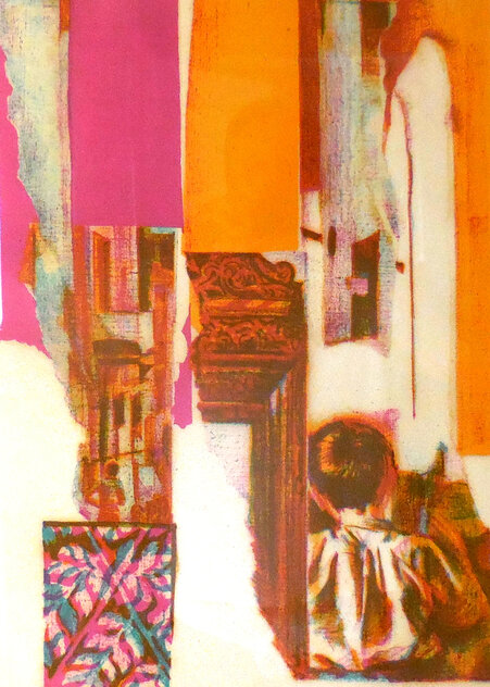 Untitled Figurative Abstract 1970 (Early) Limited Edition Print by Nicola Simbari Untitled Figurative Abstract 1970 (Early) Limited Edition Print by Nicola Simbari