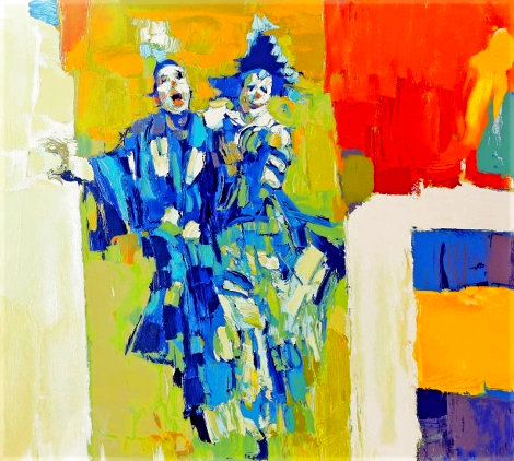 Deux Clowns 1979 Limited Edition Print - Nicola Simbari