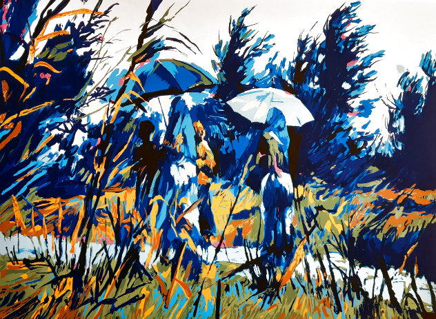 Les Parapluies 1980 Limited Edition Print by Nicola Simbari