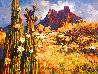 Saguaros 1987 33x41  Huge Original Painting by Nicola Simbari - 0