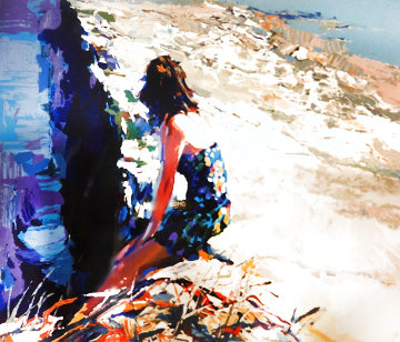 On the Seawall 1980 Limited Edition Print - Nicola Simbari On the Seawall 1980 Limited Edition Print - Nicola Simbari