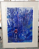Boy on a Bike in Blue 1970 Limited Edition Print by Nicola Simbari - 1