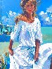 La Belle Aux De Maldives 58x47 - Huge Original Painting by Nicola Simbari - 2