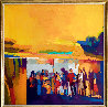 Yellow People 57x57 - Huge Original Painting by Nicola Simbari - 1
