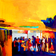 Yellow People 57x57 - Huge Original Painting by Nicola Simbari - 0