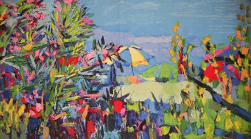 Ischia Wool Tapestry 1971 44x76 Tapestry - Nicola Simbari Ischia Wool Tapestry 1971 44x76 Tapestry - Nicola Simbari