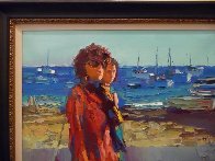 Terracina - Fare La Passegiata, Italy 1970 31x39 Huge Original Painting by Nicola Simbari - 4 Terracina - Fare La Passegiata, Italy 1970 31x39 Huge Original Painting by Nicola Simbari - 4