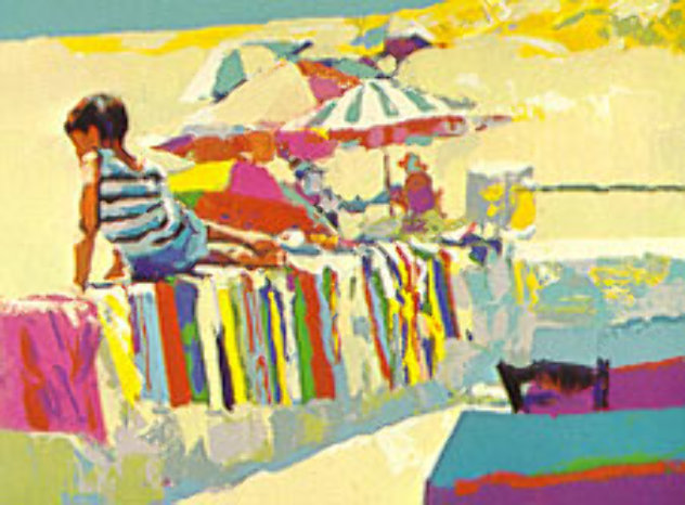Boy On A Beach Towel Limited Edition Print by Nicola Simbari