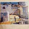 Scalinata a Panarea 1963 15x19 Original Painting by Nicola Simbari - 1