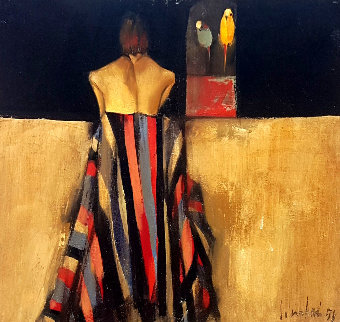 Love Birds 1957 35x40 Super Huge Original Painting - Nicola Simbari Love Birds 1957 35x40 Super Huge Original Painting - Nicola Simbari