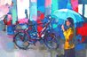 Autumn in Paris 1981 35x23 - Acrylic on Canvas - France Original Painting by Nicola Simbari - 1 Autumn in Paris 1981 35x23 - Acrylic on Canvas - France Original Painting by Nicola Simbari - 1