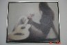 Girl With Guitar 1989 29x23 Original Painting by Hal Singer - 1