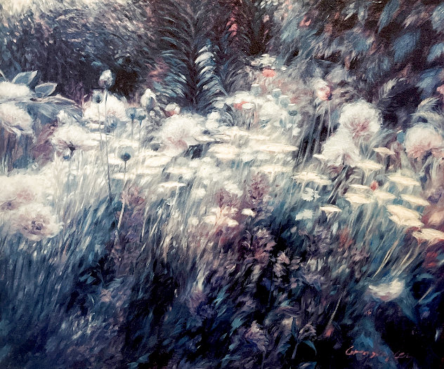 Untitled Floral 44x40 - Huge Original Painting by Greg Singley