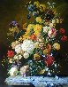 Antique Floral Still Life 40x48 Original Painting by Gyula Siska - 0