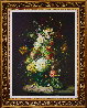 Bouquet of Flowers 39x33 Huge Original Painting by Gyula Siska - 1