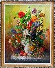 Flowers 33x41 - Huge Original Painting by Gyula Siska - 1