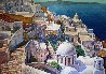 Santorini, Greece 1991 72x96 Huge Mural Size Original Painting by Jaro Slavko - 0