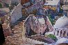 Santorini, Greece 1991 72x96 Huge Mural Size Original Painting by Jaro Slavko - 1