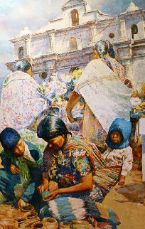 Untitled (Mexico) 1993 78x56 Huge Original Painting - Jaro Slavko Untitled (Mexico) 1993 78x56 Huge Original Painting - Jaro Slavko